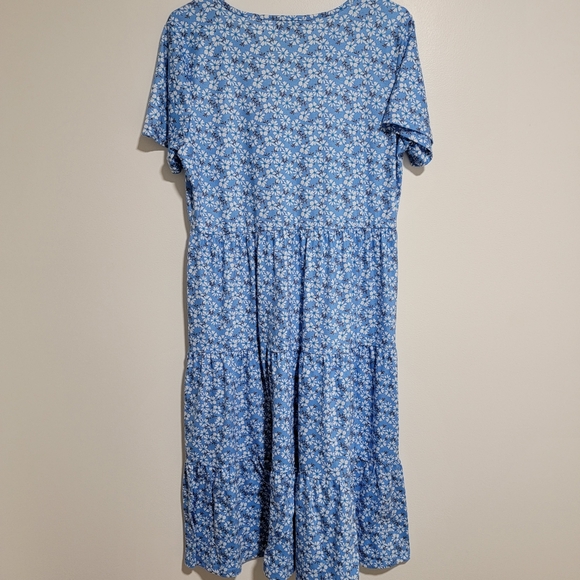 Berydress Blue Flower Dress in Large Floral - Picture 3 of 3